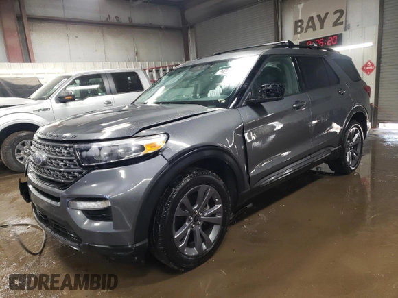 2023 Ford Explorer XLT with VIN 1FMSK8DH2PGA99063, listed as a Copart auction lot 48875855 with 50,106 mi miles and Salvage Title. Bid and sale history available at carsss.com. Image 1.