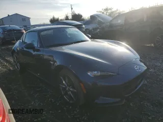 2021 Mazda MX-5 Miata Grand Touring z VIN JM1NDAM70M0458182, wystawiony jako Copart lot #43274345 z przebiegiem 14 483 mil mil oraz Czysty tytuł • Clean title. Historia ofert i sprzedaży dostępna na DreamBid. Obrazek 4.