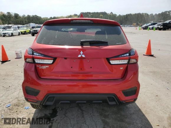 2024 Mitsubishi Outlander Sport S with VIN JA4ARUAU0RU012359, listed as a Copart auction lot 50726745 with 8,150 mi miles and Salvage Title. Bid and sale history available at carsss.com. Image 6.
