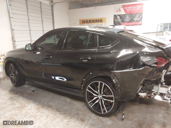 2021 BMW X6 xDrive40i with VIN 5UXCY6C03M9E61703, listed as a IAAI auction lot 41602401 with 1 mi miles. Bid and sale history available at carsss.com. Image 14.
