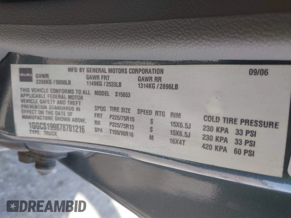 2007 Isuzu i-290 S with VIN 1GGCS199878701216, listed as a IAAI auction lot 42191506 with 41,251 mi miles. Bid and sale history available at carsss.com. Image 9.
