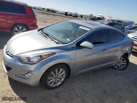 2015 Hyundai Elantra SE with VIN 5NPDH4AE2FH596915, listed as a Copart auction lot 48013245 with 89,939 mi miles and Salvage Title. Bid and sale history available at carsss.com. Image 1.