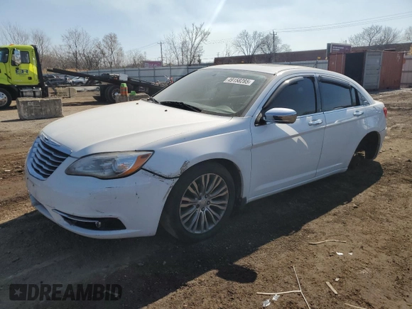 2013 Chrysler 200 Limited with VIN 1C3CCBCG2DN503261, listed as a Copart auction lot 49158285 with 186,902 mi miles and Salvage Title. Bid and sale history available at carsss.com. Image 1.