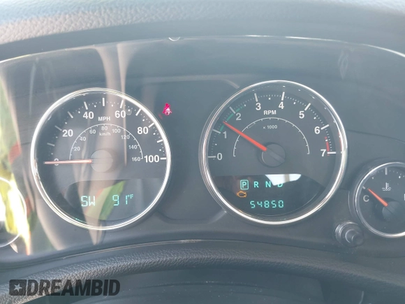 2013 Jeep Wrangler Sport with VIN 1C4AJWAG0DL542624, listed as a IAAI auction lot 42590160 with 54,850 mi miles and . Bid and sale history available at DreamBid. Image 7.