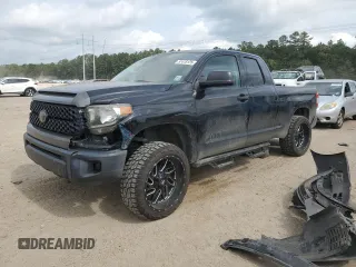 2018 Toyota Tundra SR with VIN 5TFUM5F19JX078319, listed as a Copart auction lot 57418125 with 98,424 mi miles and Salvage title. Bid and sale history available at DreamBid. Image 1.