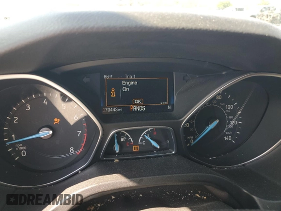 2017 Ford Focus SE with VIN 1FADP3FE8HL284169, listed as a Copart auction lot 61732695 with 70,443 mi miles and Salvage title. Bid and sale history available at DreamBid. Image 9.