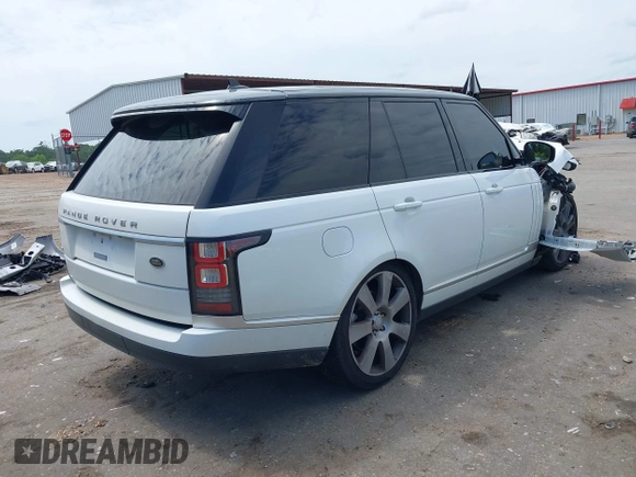 2015 Land Rover Range Rover HSE with VIN SALGS2VF0FA239075, listed as a IAAI auction lot 42278987 with 99,398 mi miles and . Bid and sale history available at DreamBid. Image 4.