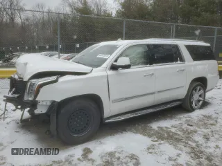 2019 Cadillac Escalade ESV Luxury z VIN 1GYS4HKJ5KR289676, wystawiony jako Copart lot #45573515 z przebiegiem 143 075 mil mil oraz Szkoda całkowita • Salvage title. Historia ofert i sprzedaży dostępna na DreamBid. Obrazek 1.