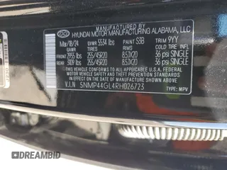2024 Hyundai Santa Fe Limited z VIN 5NMP44GL4RH026723, wystawiony jako Copart lot #49914075 z przebiegiem 16 680 mil mil oraz Szkoda całkowita • Salvage title. Historia ofert i sprzedaży dostępna na DreamBid. Obrazek 14.