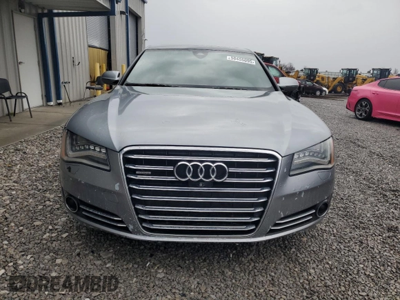 2013 Audi A8 L 4.0L with VIN WAUR2AFDXDN021378, listed as a Copart auction lot 50455095 with 110,722 mi miles and Salvage Title. Bid and sale history available at carsss.com. Image 5.