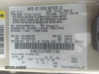 2014 Lincoln MKZ Hybrid с VIN 3LN6L2LU7ER811146, выставлен на аукционе IAAI как лот 42301675 с пробегом 152 613 миль миль и . История ставок и продаж доступна на DreamBid. Изображение 9.