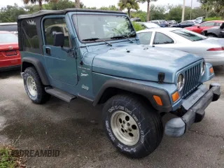 1998 Jeep Wrangler Sport with VIN 1J4FY19S9WP782841, listed as a Copart auction lot 75063524 with 0 mi miles and Non Repairable. Bid and sale history available at carsss.com. Image 4.