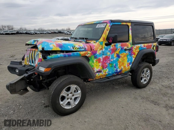 2021 Jeep Wrangler Willys with VIN 1C4HJXAG3MW637195, listed as a Copart auction lot 40757714 with 27,621 mi miles and Non repairable. Bid and sale history available at DreamBid. Image 1.