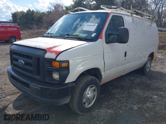 2011 Ford Econoline Cargo Commercial with VIN 1FTNE1EW5BDA36434, listed as a IAAI auction lot 41688109 with 240,000 mi miles and . Bid and sale history available at DreamBid. Image 2.