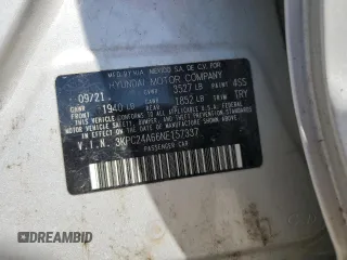 2022 Hyundai Accent SE z VIN 3KPC24A66NE157337, wystawiony jako Copart lot #54131065 z przebiegiem 25 707 mil mil oraz Szkoda całkowita • Salvage title. Historia ofert i sprzedaży dostępna na DreamBid. Obrazek 12.