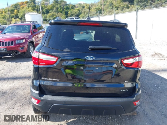 2019 Ford EcoSport SE with VIN MAJ6S3GL3KC301861, listed as a IAAI auction lot 40556438 with 55,668 mi miles and . Bid and sale history available at DreamBid. Image 16.