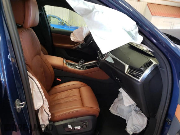 2023 BMW X6 M50i with VIN 5UXCY8C03P9N56839, listed as a Copart auction lot 63609632 with 0 mi miles. Bid and sale history available at carsss.com. Image 5.