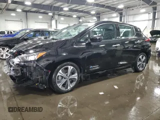 2018 Nissan LEAF SV with VIN 1N4AZ1CPXJC300126, listed as a Copart auction lot 61603095 with 54,463 mi miles and Salvage title. Bid and sale history available at DreamBid. Image 1.