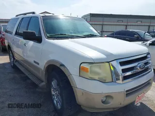 2007 Ford Expedition EL Eddie Bauer with VIN 1FMFK17527LA19147, listed as a IAAI auction lot 41982679 with 296,276 mi miles. Bid and sale history available at carsss.com. Image 1.