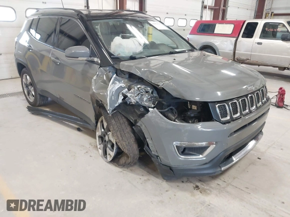 2021 Jeep Compass Limited with VIN 3C4NJDCBXMT596069, listed as a IAAI auction lot 42051527 with 120,236 mi miles and . Bid and sale history available at DreamBid. Image 6.