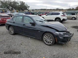 2023 BMW 3 Series 330e with VIN 3MW39FF04P8D47776, listed as a Copart auction lot 85390244 with 0 mi miles and Non Repairable. Bid and sale history available at carsss.com. Image 4.