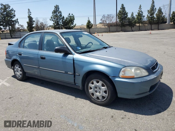 1998 Honda Civic DX with VIN JHMEJ6624WS000450, listed as a Copart auction lot 54217265 with 299,994 mi miles and Salvage Title. Bid and sale history available at carsss.com. Image 4.