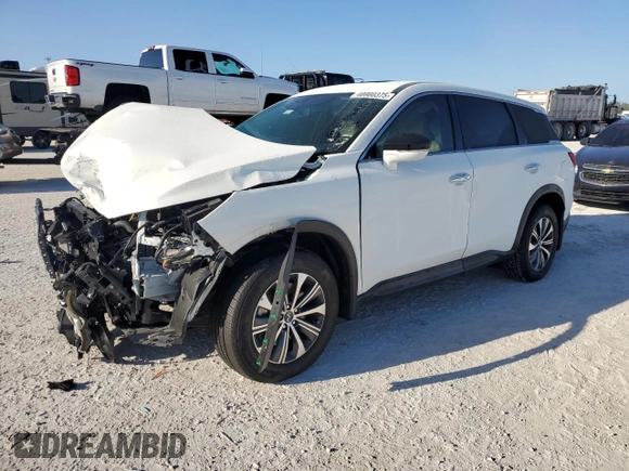 2024 Infiniti QX60 Pure with VIN 5N1DL1ES7RC335711, listed as a Copart auction lot 48980375 with 4,431 mi miles and Salvage title. Bid and sale history available at DreamBid. Image 1.