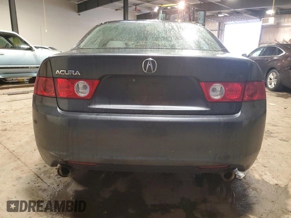 2004 Acura TSX with VIN JH4CL96834C026570, listed as a Copart auction lot 57438495 with 195,187 mi miles and Salvage title. Bid and sale history available at DreamBid. Image 6.