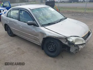 2002 Honda Civic LX with VIN 2HGES15532H552540, listed as a IAAI auction lot 41879691 with 191,169 mi miles. Bid and sale history available at carsss.com. Image 1.