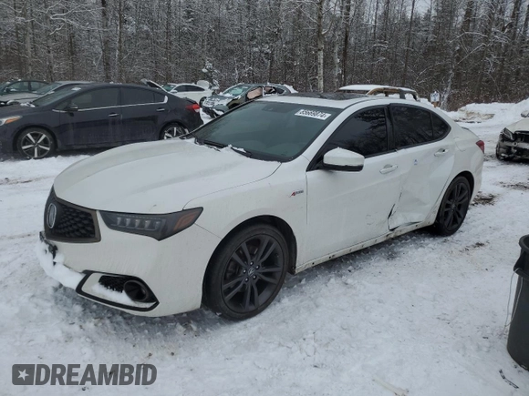 2020 Acura TLX w/A-Spec Pkg with VIN 19UUB3F65LA801225, listed as a Copart auction lot 85669874 with 71,175 mi miles and Salvage Title. Bid and sale history available at carsss.com. Image 1.