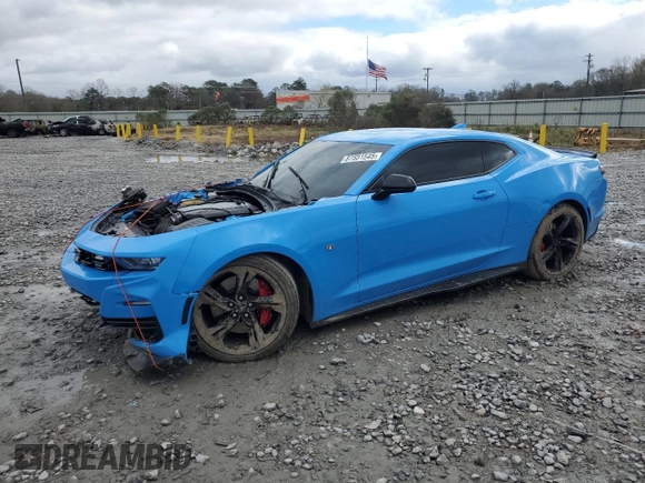 2022 Chevrolet Camaro LT1 with VIN 1G1FF1R78N0126475, listed as a Copart auction lot 87551545 with 25,430 mi miles and Salvage Title. Bid and sale history available at carsss.com. Image 1.