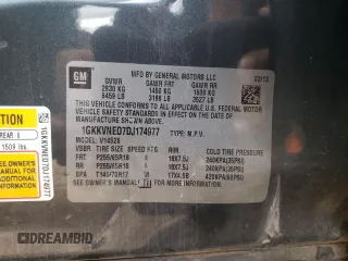 2013 GMC Acadia SLE with VIN 1GKKVNED7DJ174977, listed as a Copart auction lot 72317384 with 203,254 mi miles and Salvage Title. Bid and sale history available at carsss.com. Image 15.