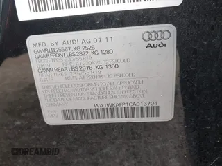 2012 Audi Q5 Prestige z VIN WA1WKAFP1CA013704, wystawiony jako IAAI lot #42171128 z przebiegiem 131 027 mil mil oraz . Historia ofert i sprzedaży dostępna na DreamBid. Obrazek 9.