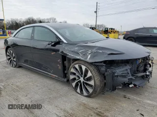 2023 Lucid Air Touring with VIN 50EA1TEA3PA003723, listed as a Copart auction lot 45769105 with 0 mi miles and Salvage Title. Bid and sale history available at carsss.com. Image 4.