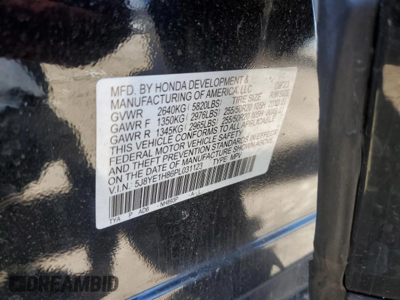 2023 Acura MDX Advance with VIN 5J8YE1H86PL031123, listed as a Copart auction lot 56765845 with 19,206 mi miles and Salvage title. Bid and sale history available at DreamBid. Image 14.