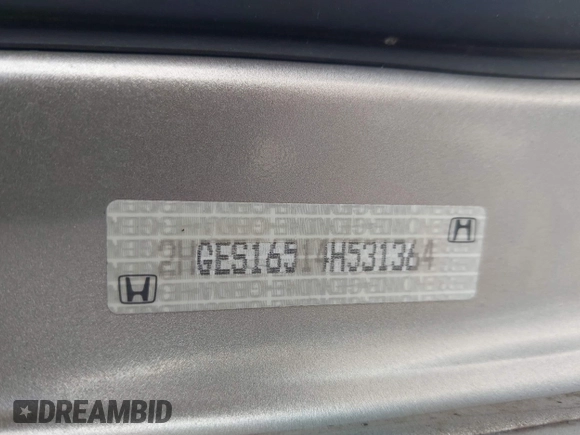 2004 Honda Civic LX with VIN 2HGES16514H531364, listed as a IAAI auction lot 42019042 with 185,481 mi miles and . Bid and sale history available at DreamBid. Image 9.