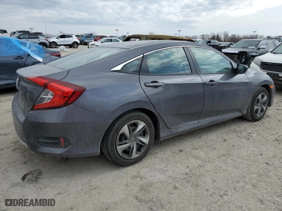 2019 Honda Civic Sedan LX with VIN 2HGFC2F66KH552594, listed as a Copart auction lot 47577545 with 34,096 mi miles and Salvage Title. Bid and sale history available at carsss.com. Image 3.