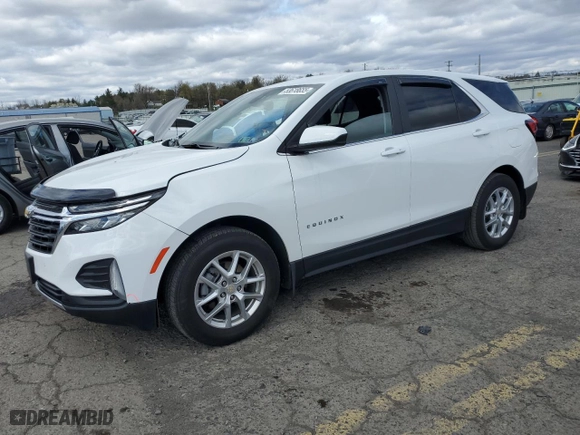 2023 Chevrolet Equinox LT with VIN 3GNAXUEG9PS127238, listed as a Copart auction lot 53618655 with 27,683 mi miles and Salvage Title. Bid and sale history available at carsss.com. Image 1.
