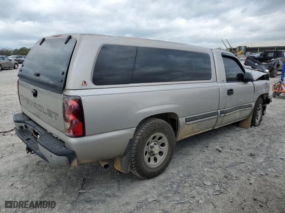2005 Chevrolet Silverado 1500 Work Truck with VIN 1GCEC14X65Z257385, listed as a Copart auction lot 51243495 with 276,629 mi miles and Salvage Title. Bid and sale history available at carsss.com. Image 3.