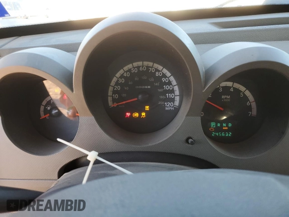 2007 Dodge Nitro SXT with VIN 1D8GU28K87W728744, listed as a Copart auction lot 77082954 with 245,632 mi miles and Salvage title. Bid and sale history available at DreamBid. Image 9.