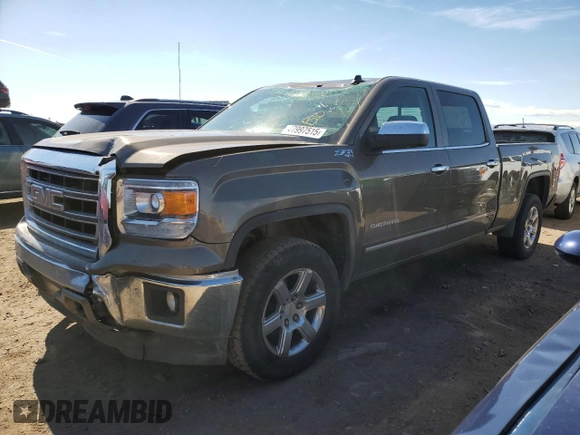2015 GMC Sierra 1500 SLT with VIN 3GTU2VEJ7FG239592, listed as a Copart auction lot 47997515 with 80,889 mi miles and Salvage Title. Bid and sale history available at DreamBid. Image 1.