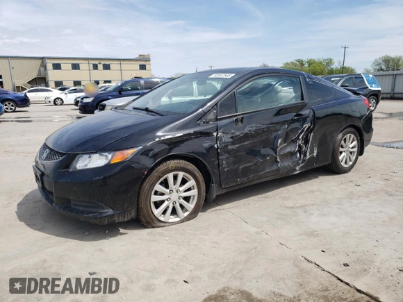2012 Honda Civic Cpe EX with VIN 2HGFG3B89CH507832, listed as a Copart auction lot 50567545 with 168,201 mi miles and Salvage Title. Bid and sale history available at carsss.com. Image 1.