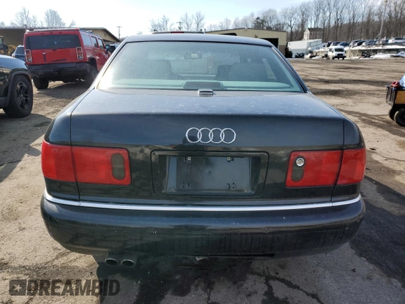 2002 Audi S8 with VIN WAUGU44D32N004151, listed as a Copart auction lot 45453595 with 171,113 mi miles and Salvage Title. Bid and sale history available at DreamBid. Image 6.