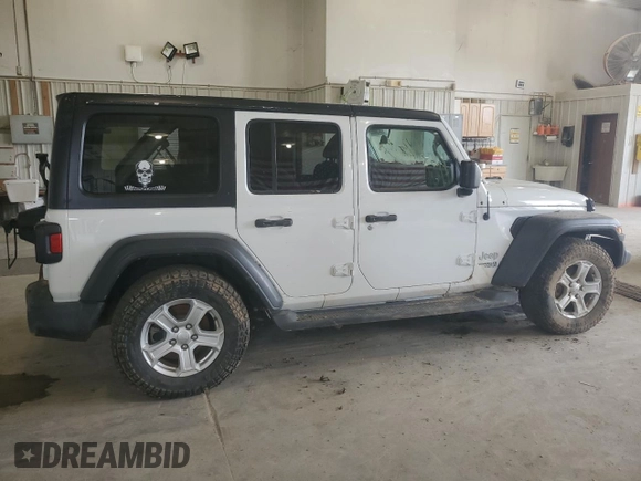 2019 Jeep Wrangler Unlimited Sport S z VIN 1C4HJXDN7KW644917, wystawiony jako Copart lot #54204085 z przebiegiem Nie podano mil oraz Szkoda całkowita • Salvage title. Historia ofert i sprzedaży dostępna na DreamBid. Obrazek 3.