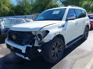 2018 Nissan Armada Platinum with VIN JN8AY2NE7J9730759, listed as a IAAI auction lot 39541925 with 83,001 mi miles. Bid and sale history available at carsss.com. Image 2.