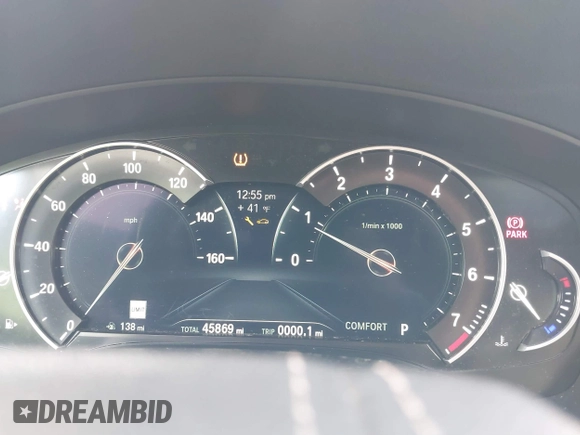 2019 BMW 5 Series 530i xDrive with VIN WBAJA7C5XKWW23351, listed as a IAAI auction lot 41760342 with 45,869 mi miles and . Bid and sale history available at carsss.com. Image 7.