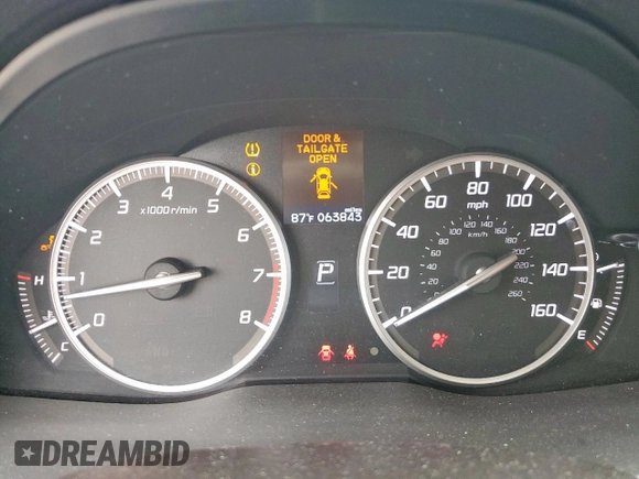 2016 Acura RDX Technology with VIN 5J8TB3H5XGL019383, listed as a Copart auction lot 60737915 with 63,843 mi miles and Salvage title. Bid and sale history available at DreamBid. Image 9.