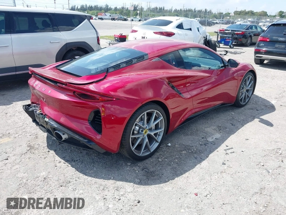 2024 Lotus Emira First Edition z VIN SCCLEKAX6RHA24762, wystawiony jako IAAI lot #41706519 z przebiegiem 720 mil mil oraz . Historia ofert i sprzedaży dostępna na DreamBid. Obrazek 4.