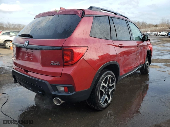 2022 Honda Passport Elite with VIN 5FNYF8H09NB013794, listed as a Copart auction lot 46435655 with 18,117 mi miles and Salvage Title. Bid and sale history available at carsss.com. Image 3.