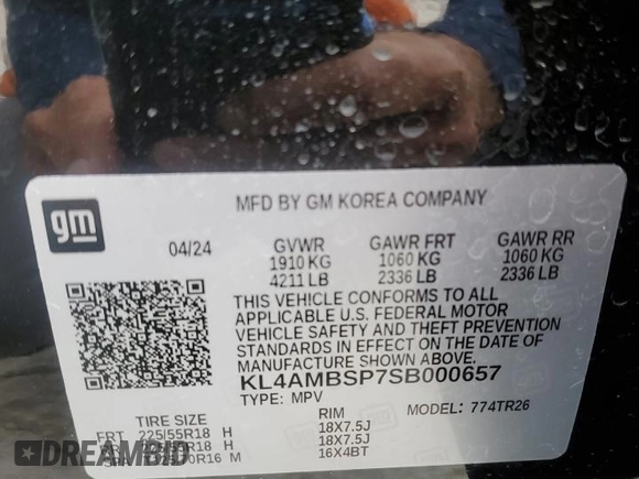 2025 Buick Encore GX Preferred with VIN KL4AMBSP7SB000657, listed as a Copart auction lot 53405185 with 22 mi miles and Clean title. Bid and sale history available at DreamBid. Image 12.